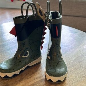 Kids Dinosaur Rain Boots - Green